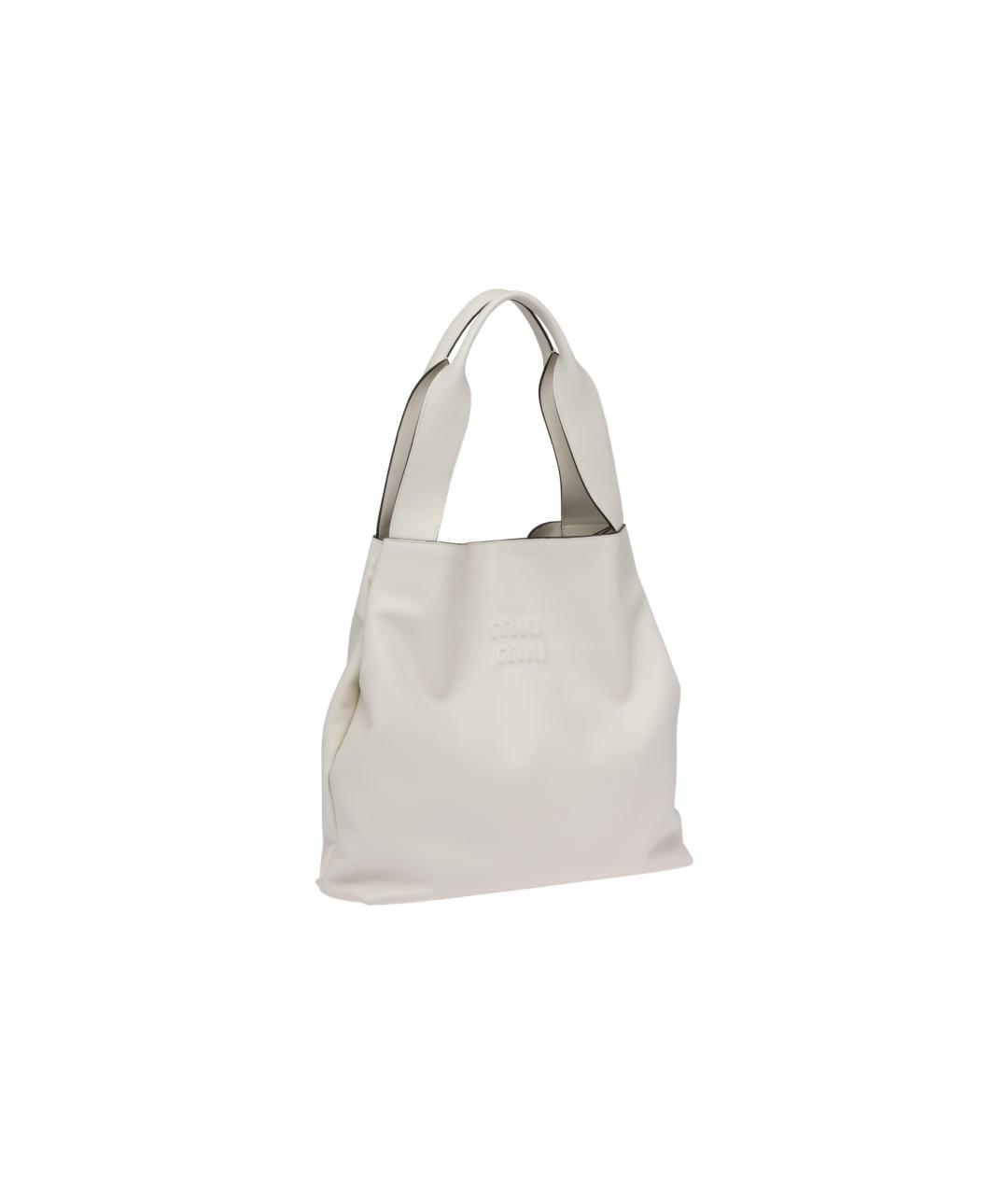 MIU MIU Белая кожаная сумка через плечо, фото 2