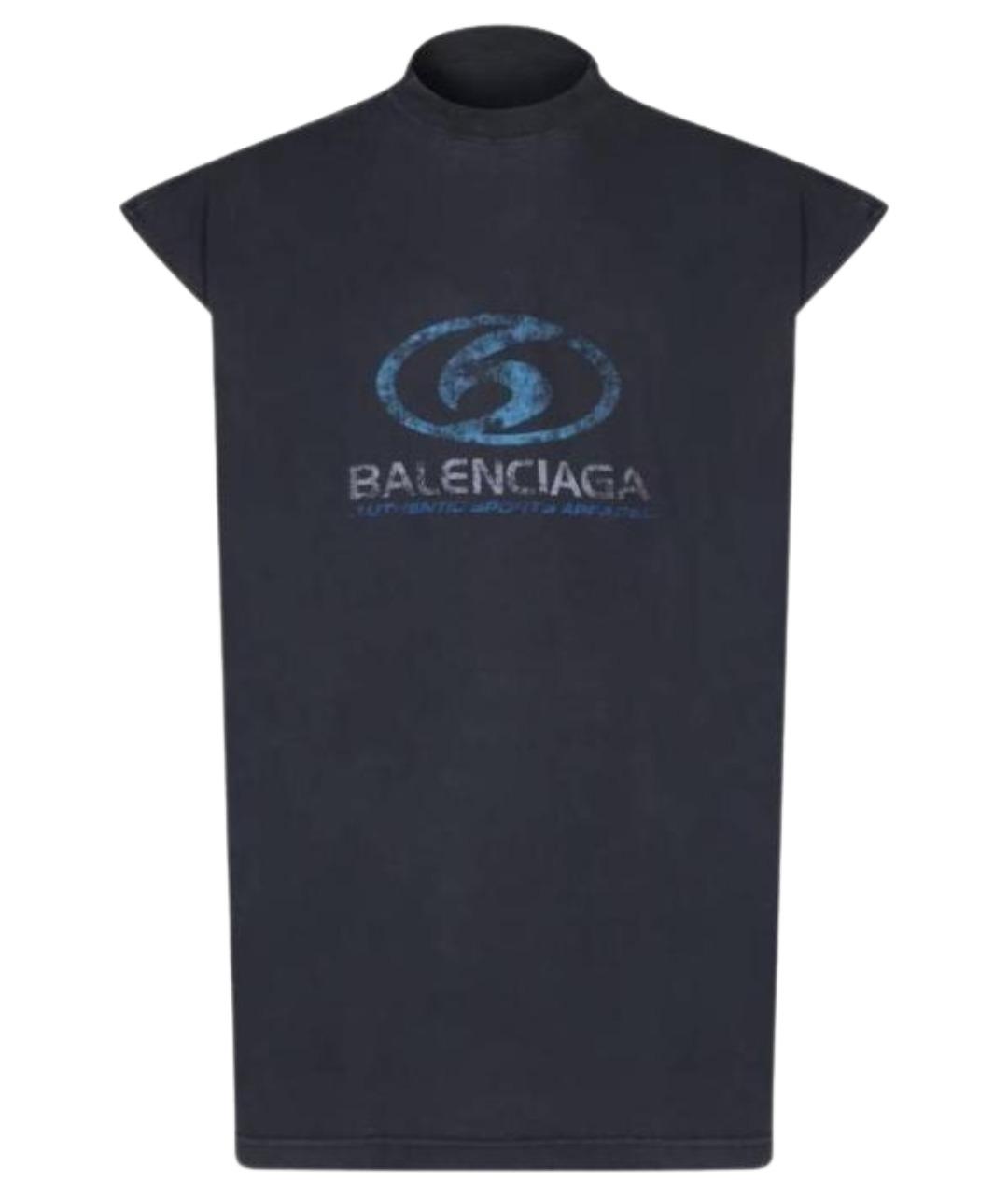 BALENCIAGA Черная майка, фото 1