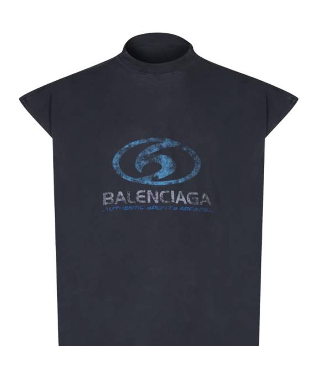 BALENCIAGA Черная майка, фото 5