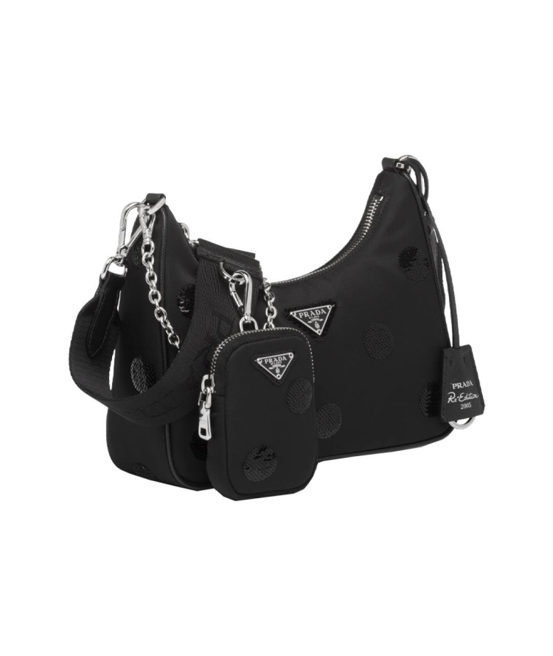 PRADA Черная тканевая сумка через плечо, фото 2