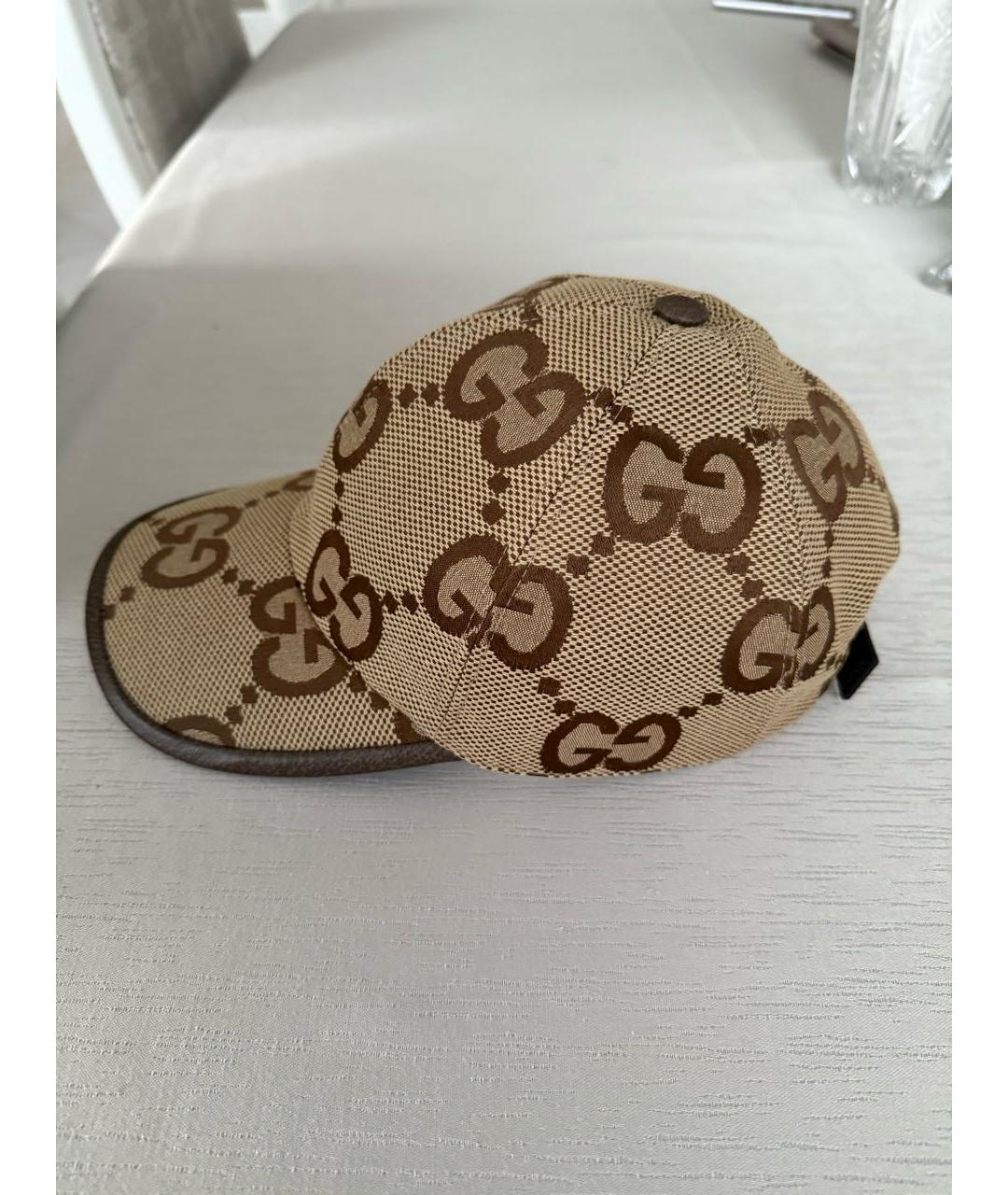 GUCCI Коричневая хлопковая кепка, фото 2
