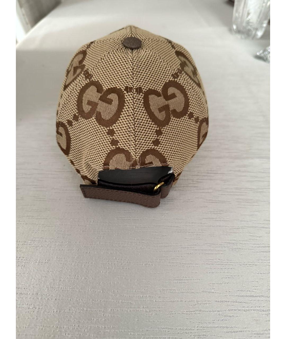 GUCCI Коричневая хлопковая кепка, фото 4
