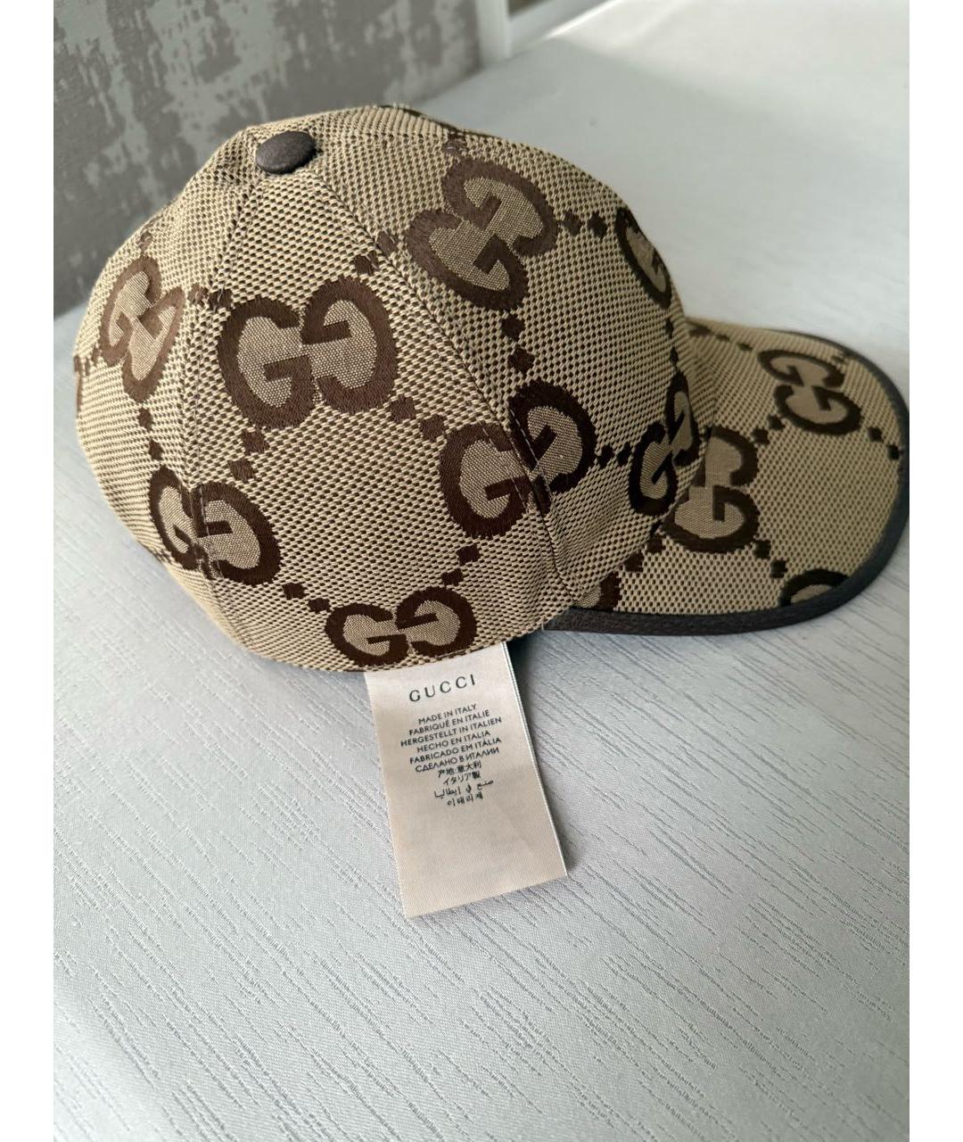 GUCCI Коричневая хлопковая кепка, фото 3