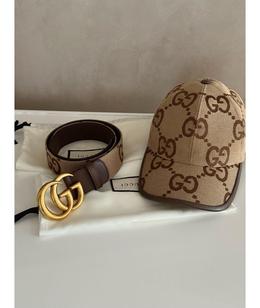 GUCCI Коричневая хлопковая кепка, фото 8