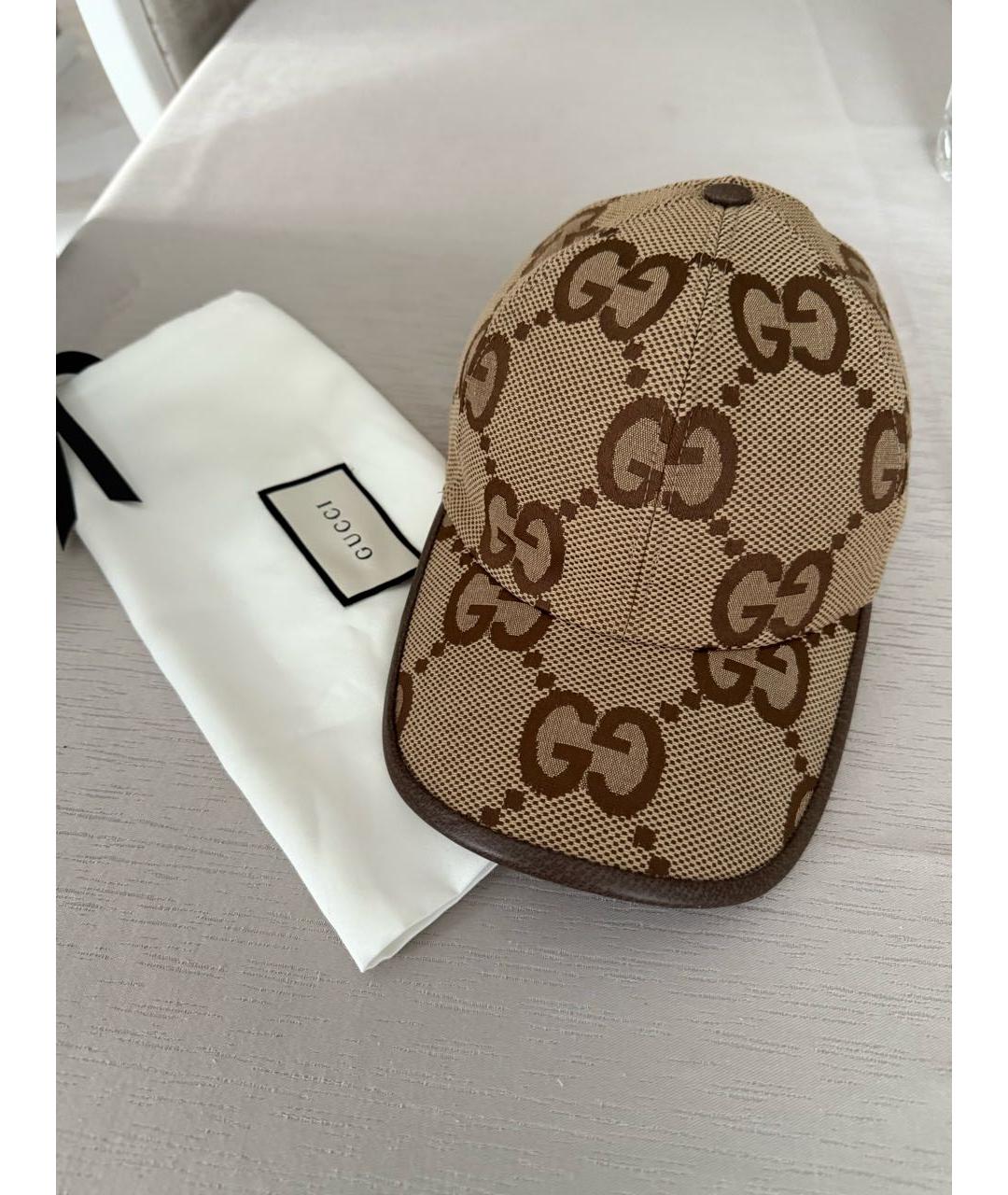 GUCCI Коричневая хлопковая кепка, фото 7