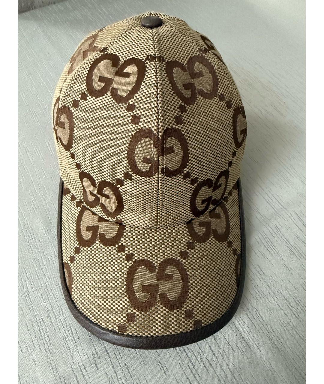 GUCCI Коричневая хлопковая кепка, фото 9