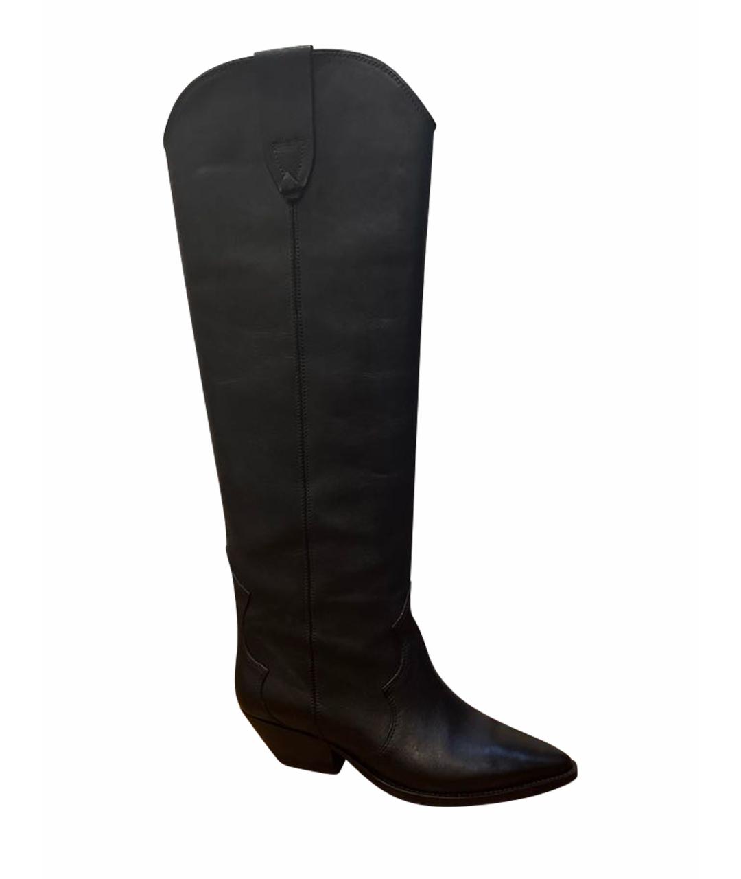 ISABEL MARANT Черные кожаные сапоги, фото 1