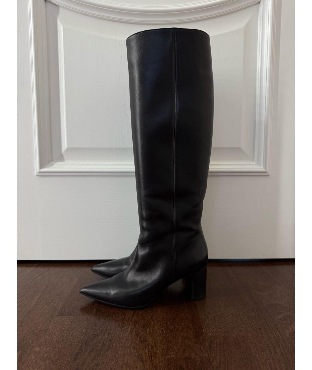 CASADEI Черные кожаные сапоги, фото 2