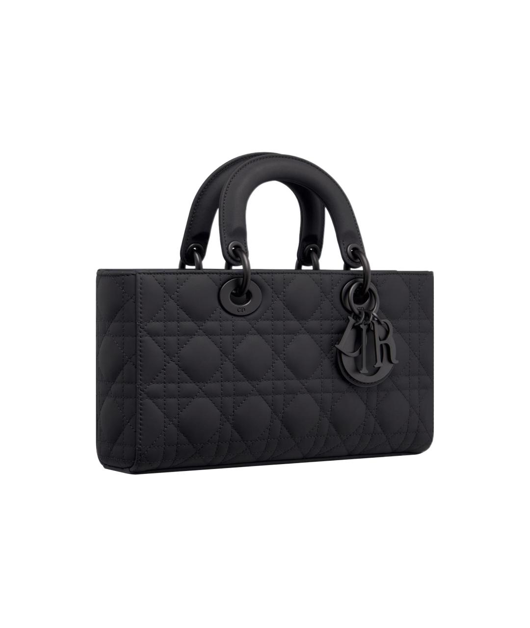 CHRISTIAN DIOR Черная кожаная сумка через плечо, фото 4