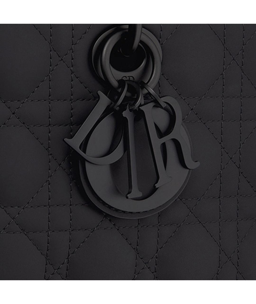 CHRISTIAN DIOR Черная кожаная сумка через плечо, фото 7