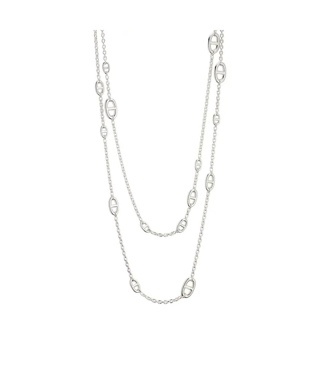 HERMES Серебряное серебряное колье, фото 1