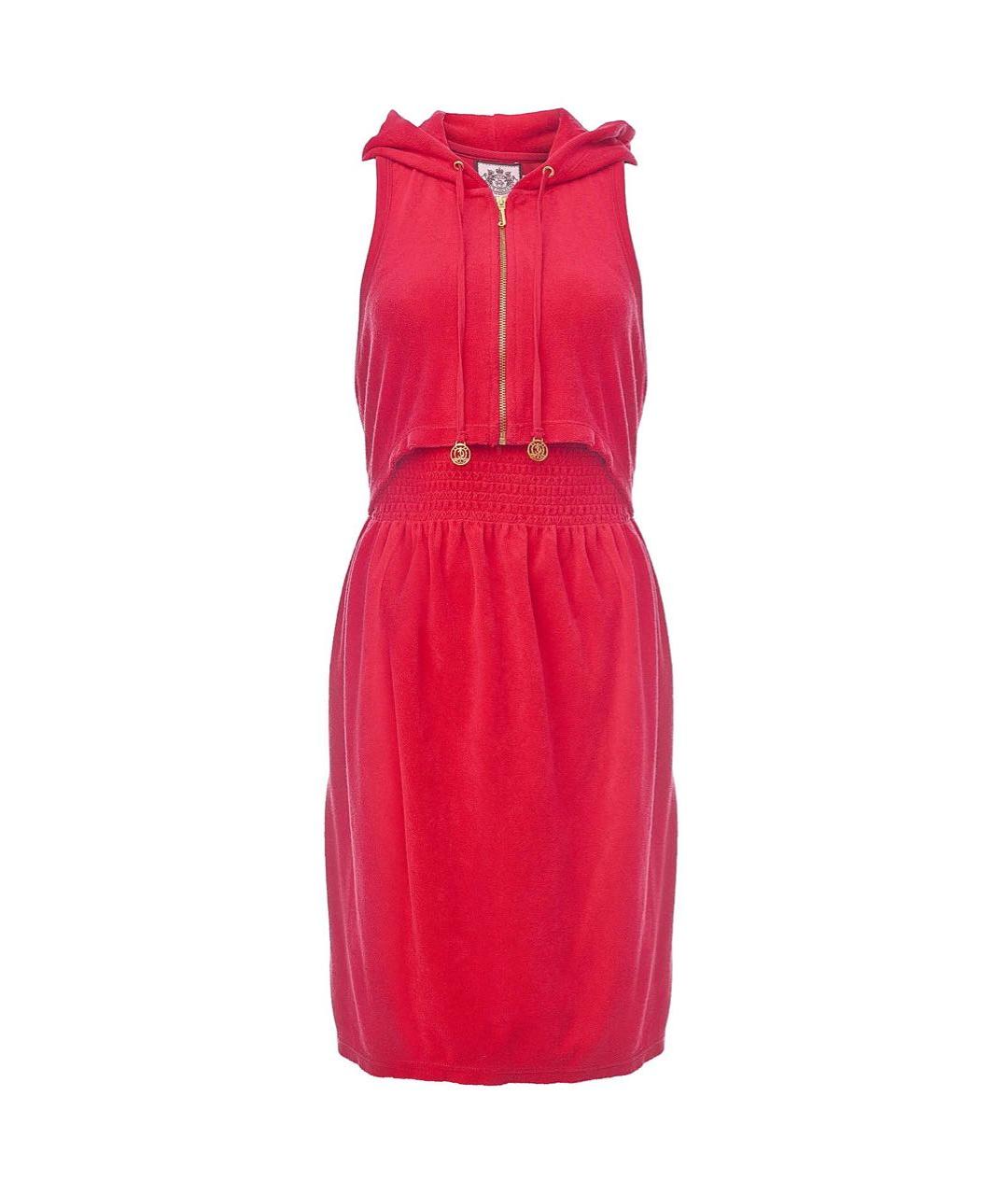 JUICY COUTURE Красное хлопковое повседневное платье, фото 9