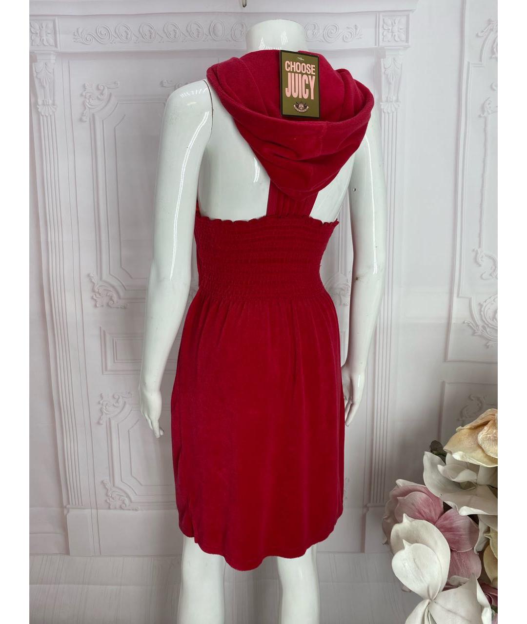 JUICY COUTURE Красное хлопковое повседневное платье, фото 2
