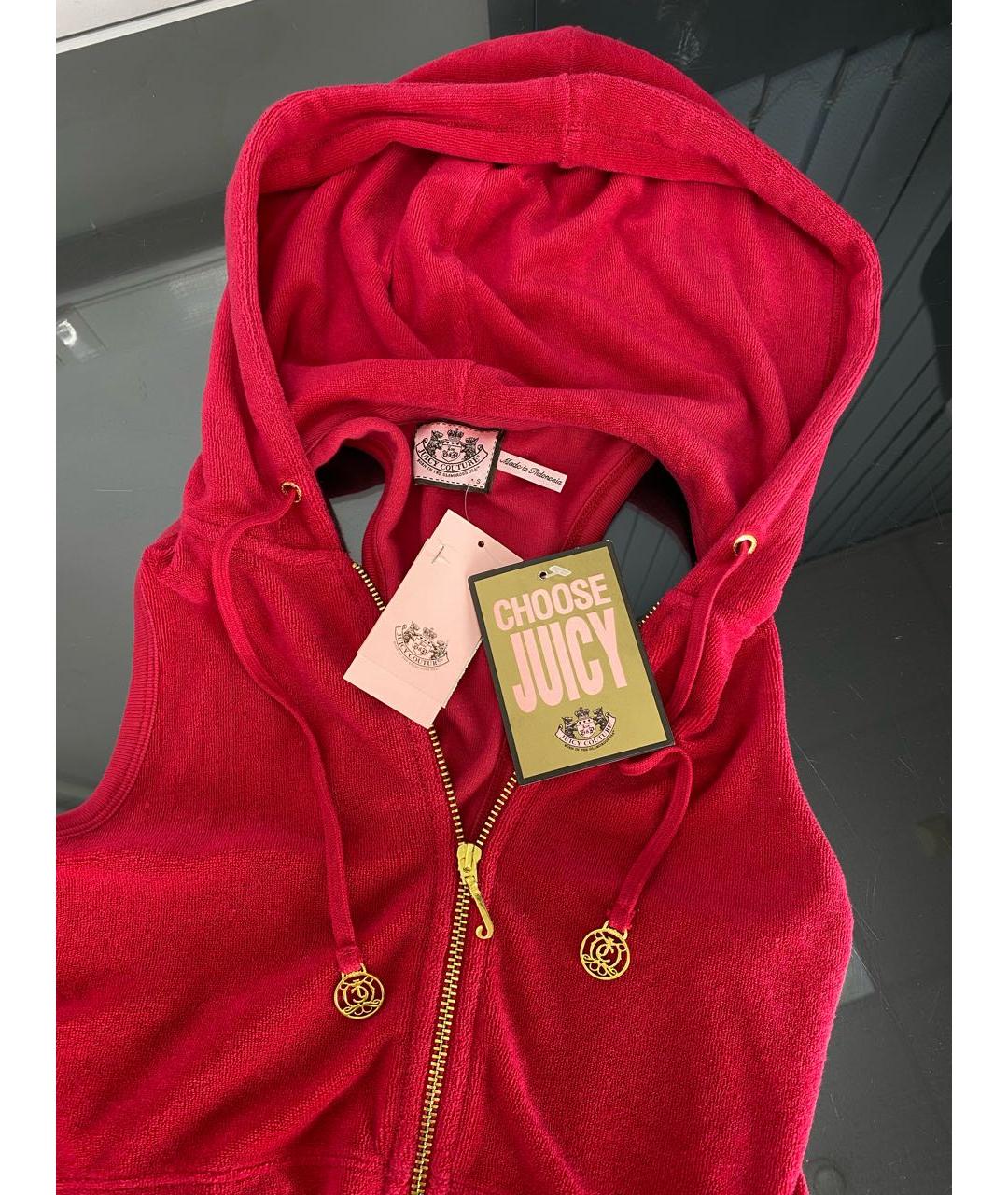 JUICY COUTURE Красное хлопковое повседневное платье, фото 3