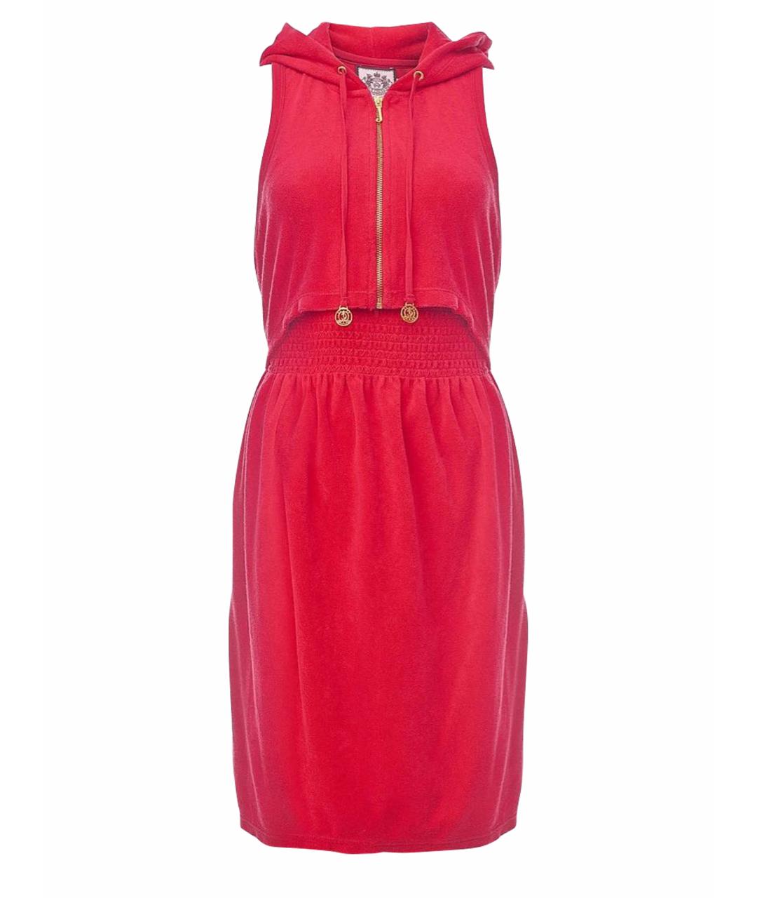 JUICY COUTURE Красное хлопковое повседневное платье, фото 1