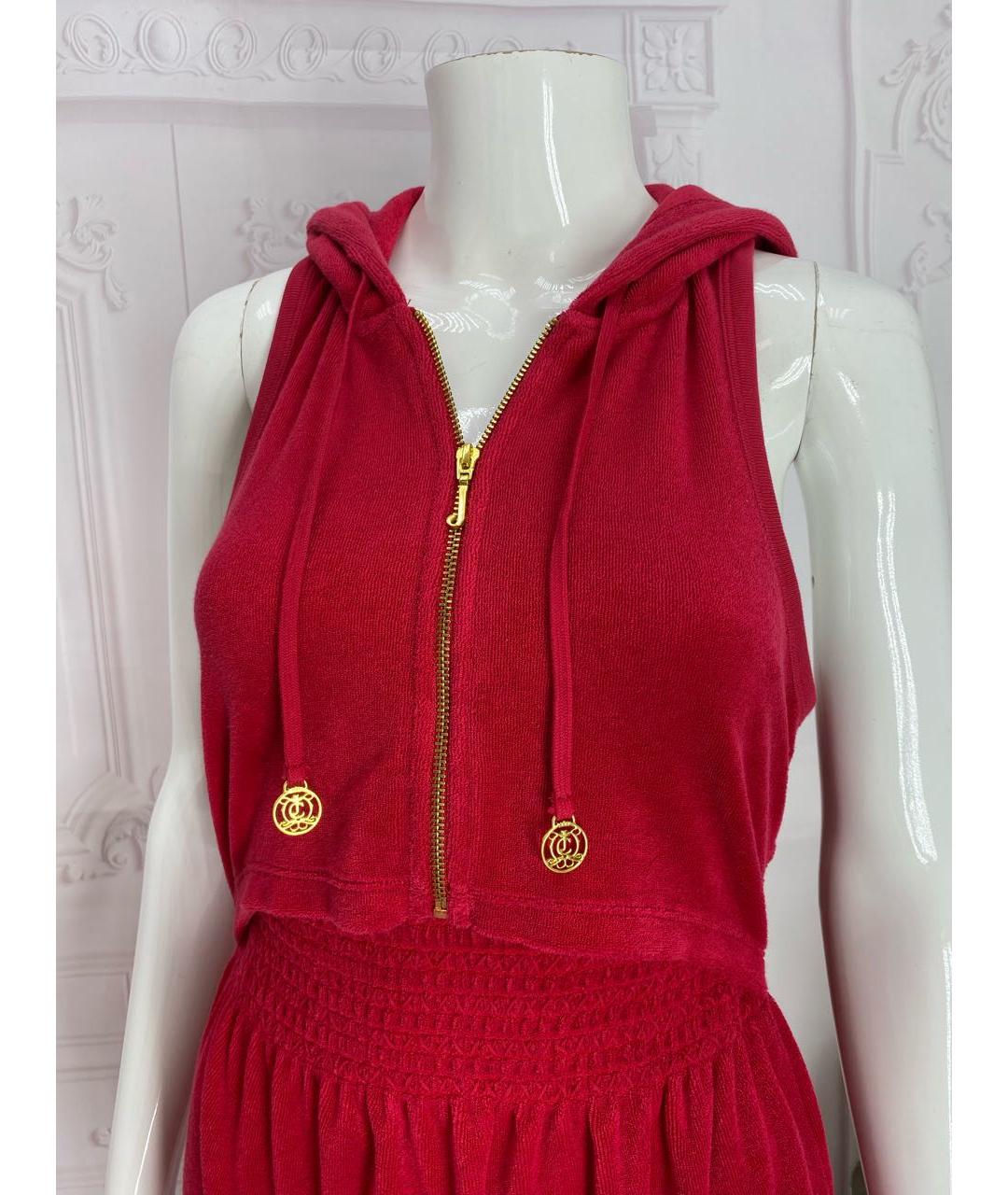 JUICY COUTURE Красное хлопковое повседневное платье, фото 6