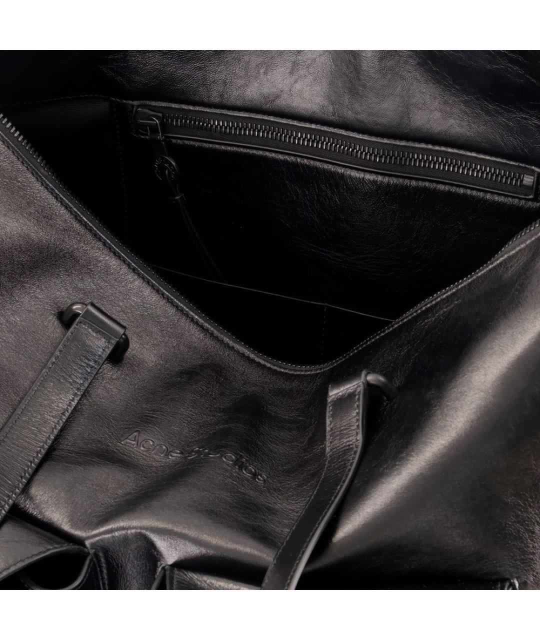 ACNE STUDIOS Черная синтетическая сумка тоут, фото 4