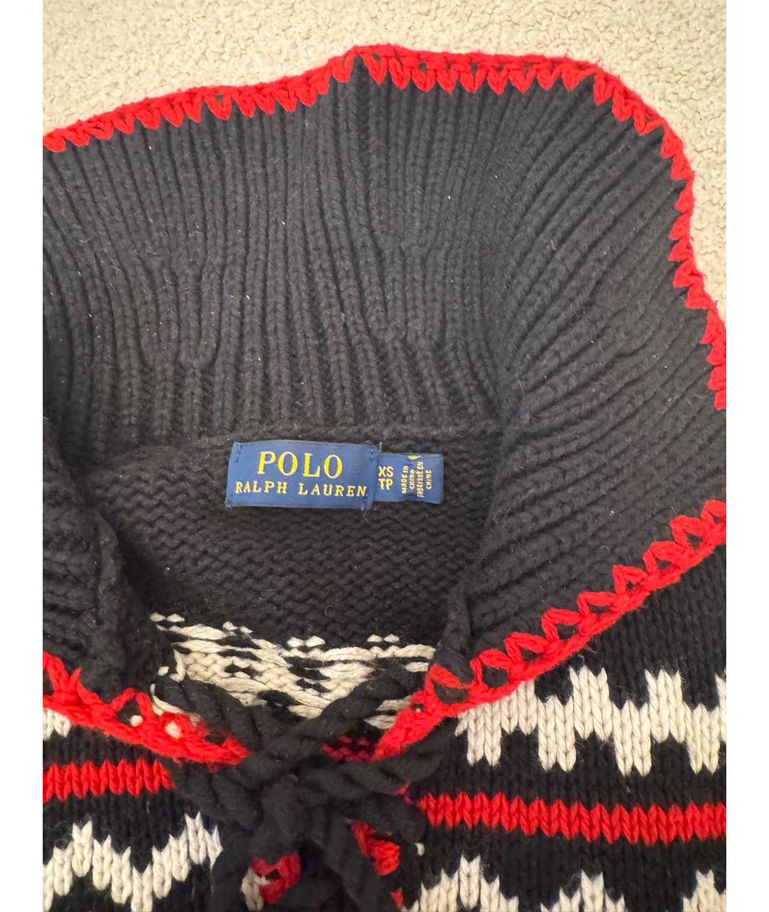 POLO RALPH LAUREN Черный кашемировый джемпер / свитер, фото 2