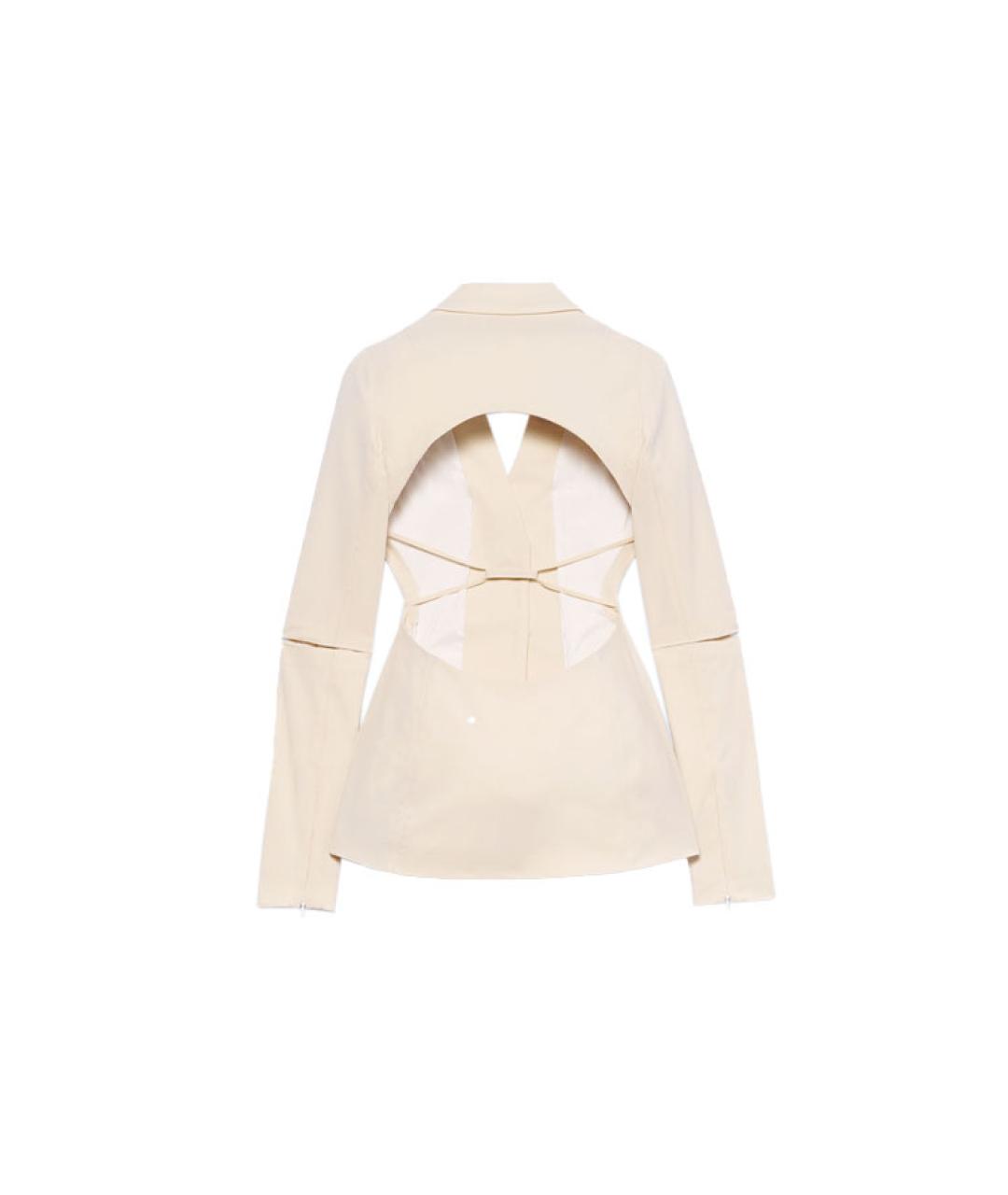 JACQUEMUS Бежевый шерстяной жакет/пиджак, фото 2