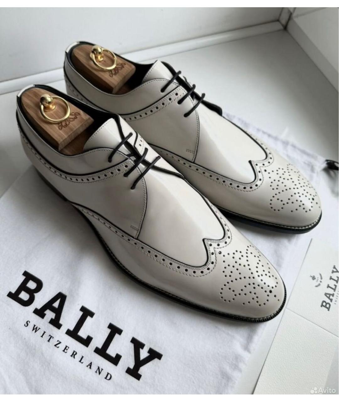 BALLY Белые кожаные туфли, фото 3