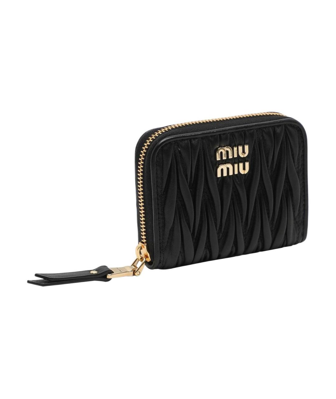 MIU MIU Черный кожаный кошелек, фото 3