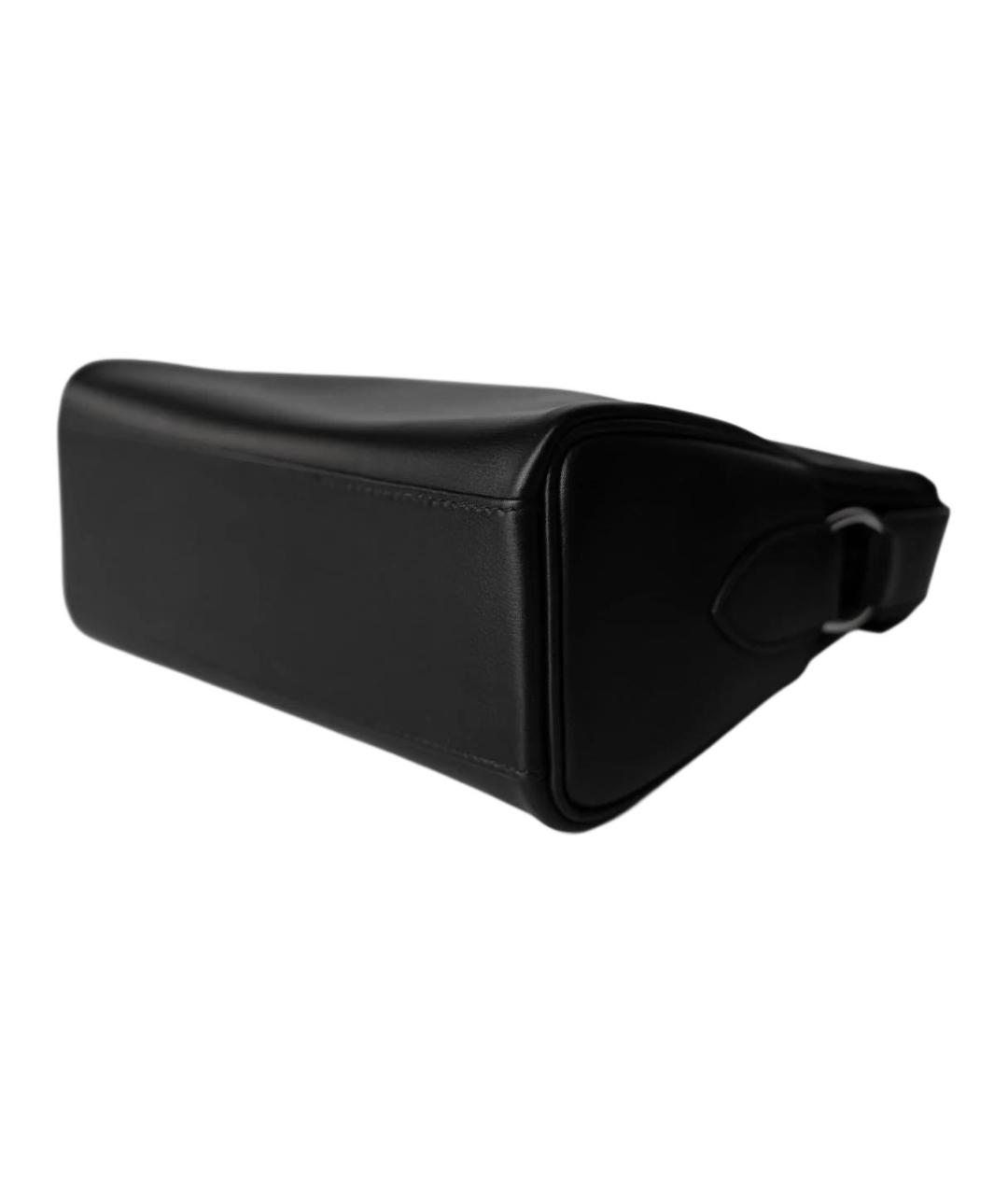 HERMES Черная кожаная сумка через плечо, фото 8