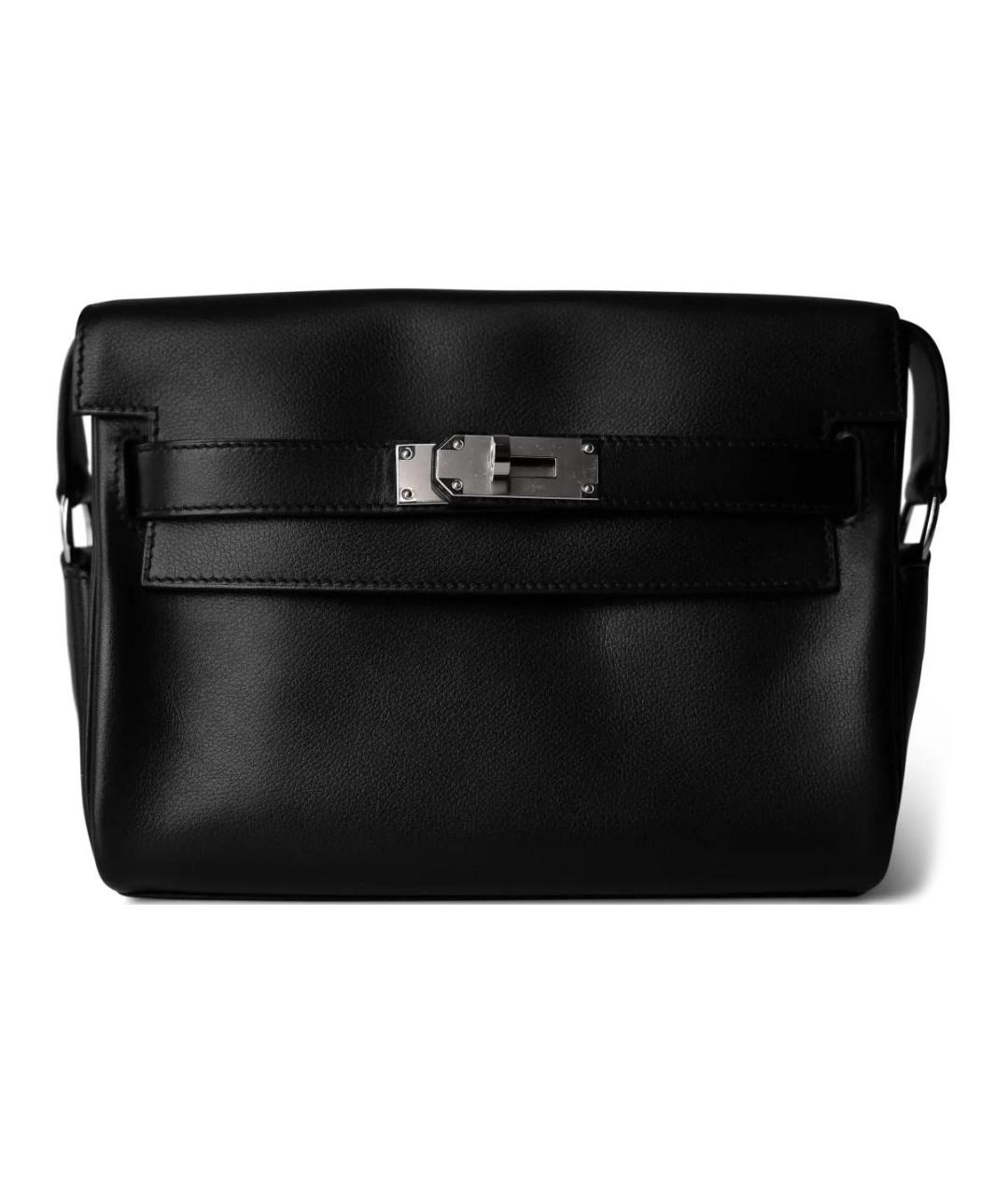 HERMES Черная кожаная сумка через плечо, фото 1