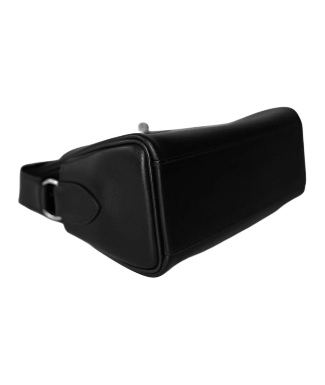 HERMES Черная кожаная сумка через плечо, фото 7