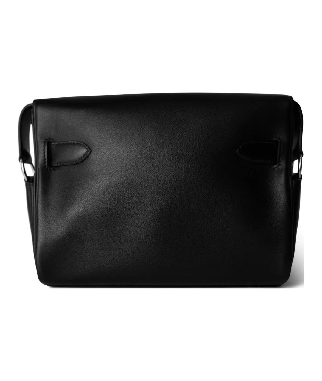 HERMES Черная кожаная сумка через плечо, фото 5