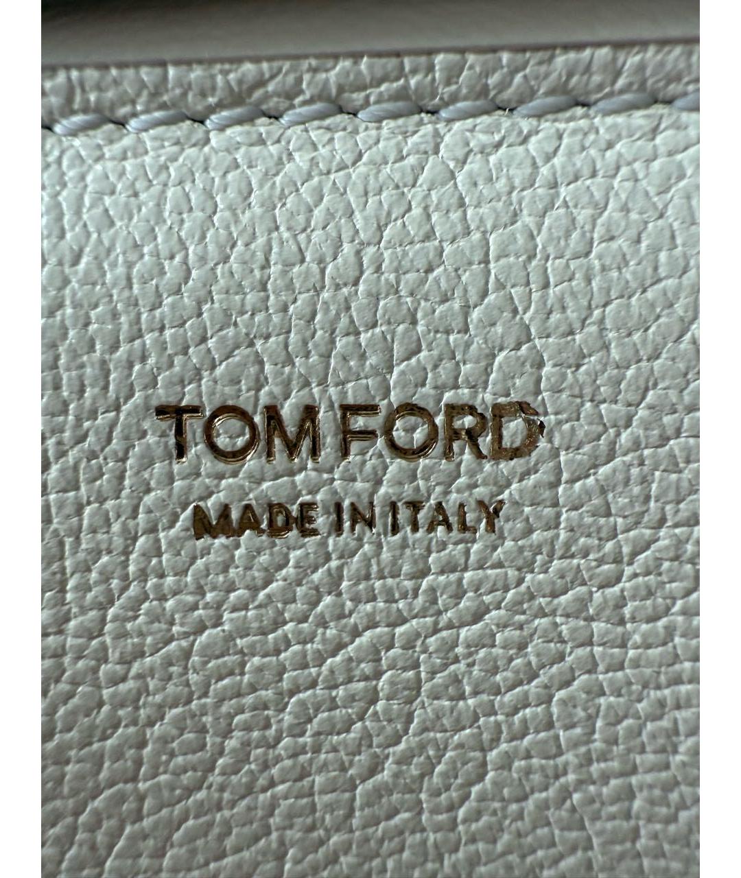 TOM FORD Белая кожаная сумка через плечо, фото 8