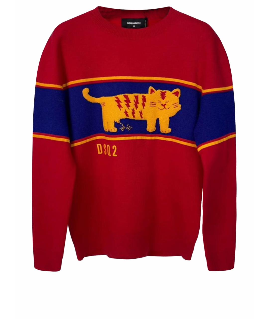 DSQUARED2 Красный хлопковый джемпер / свитер, фото 1