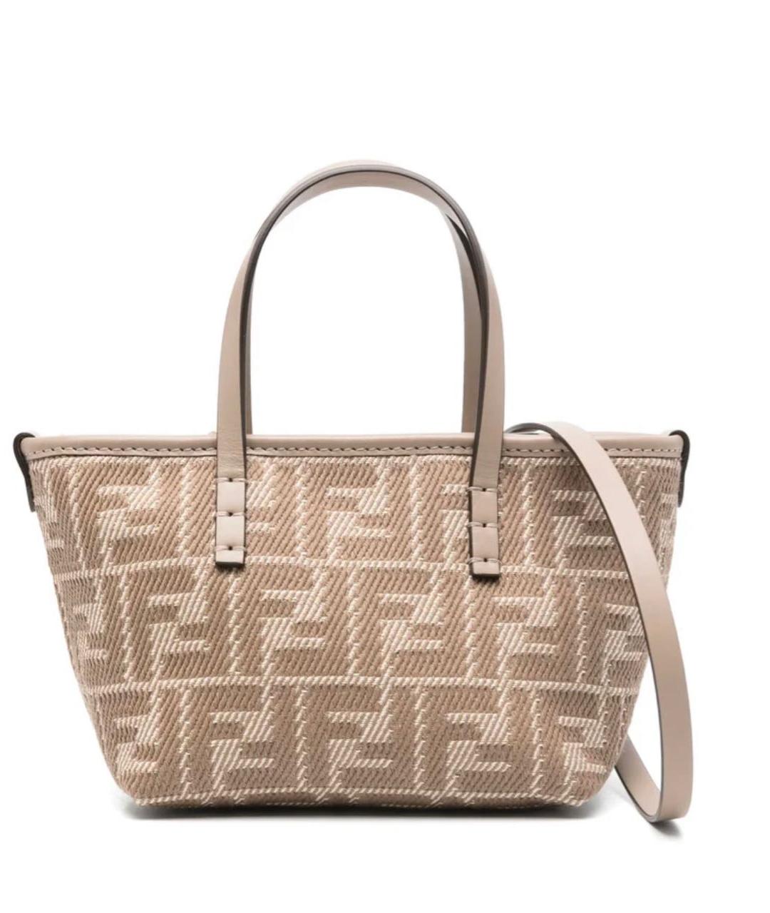 FENDI Бежевая сумка тоут, фото 1