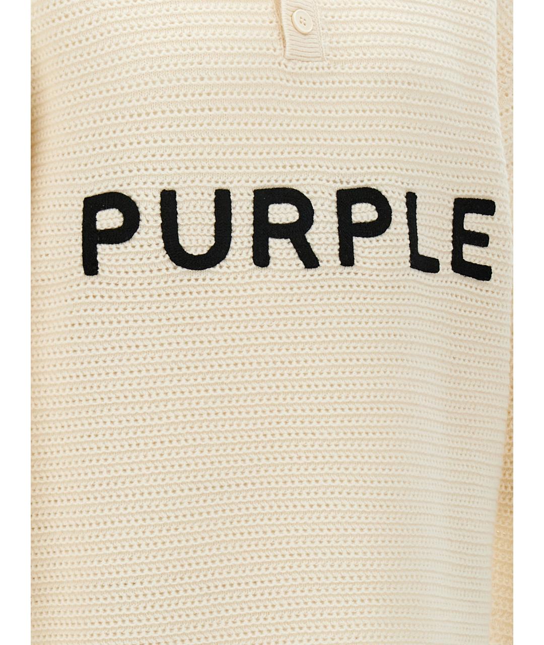 PURPLE Белый шерстяной джемпер / свитер, фото 4