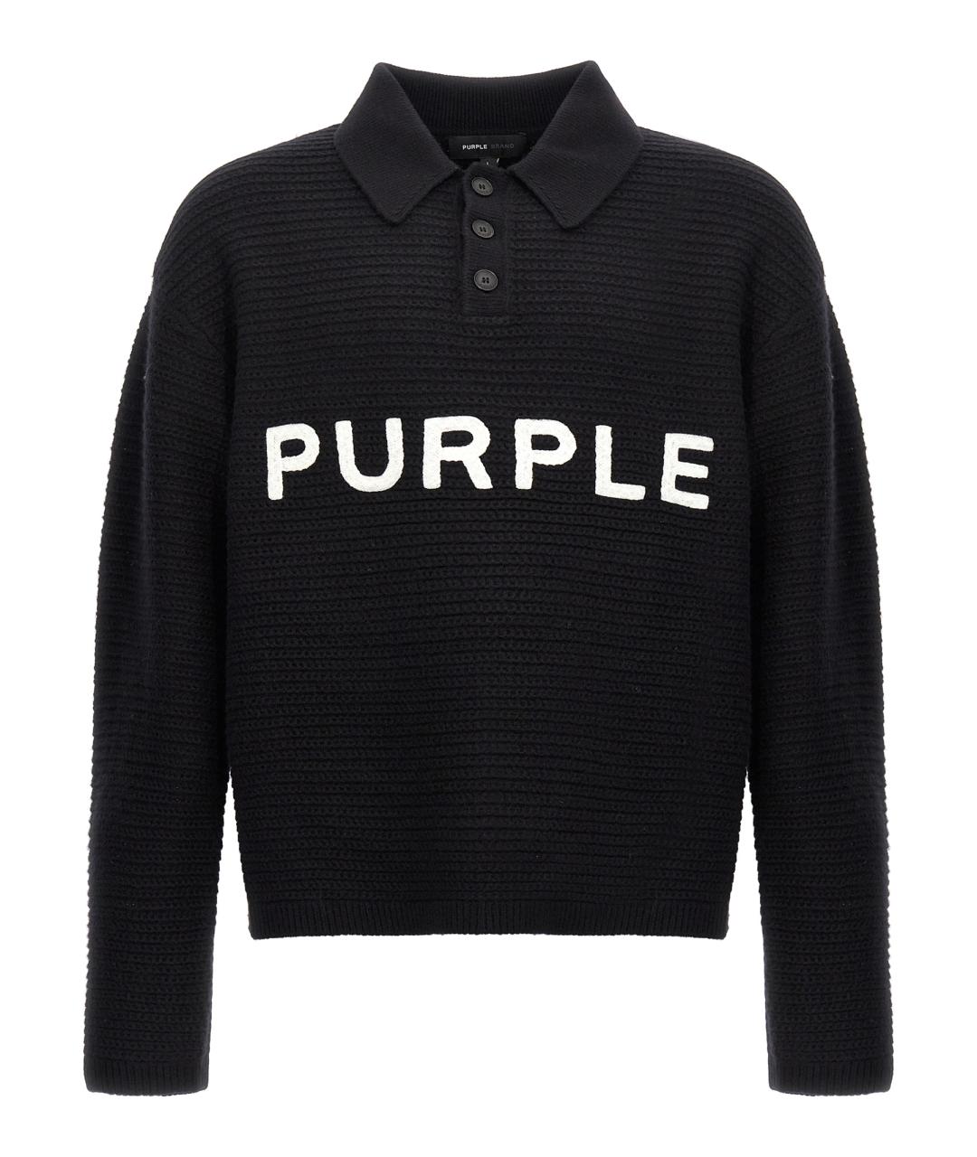 PURPLE Черный шерстяной джемпер / свитер, фото 1