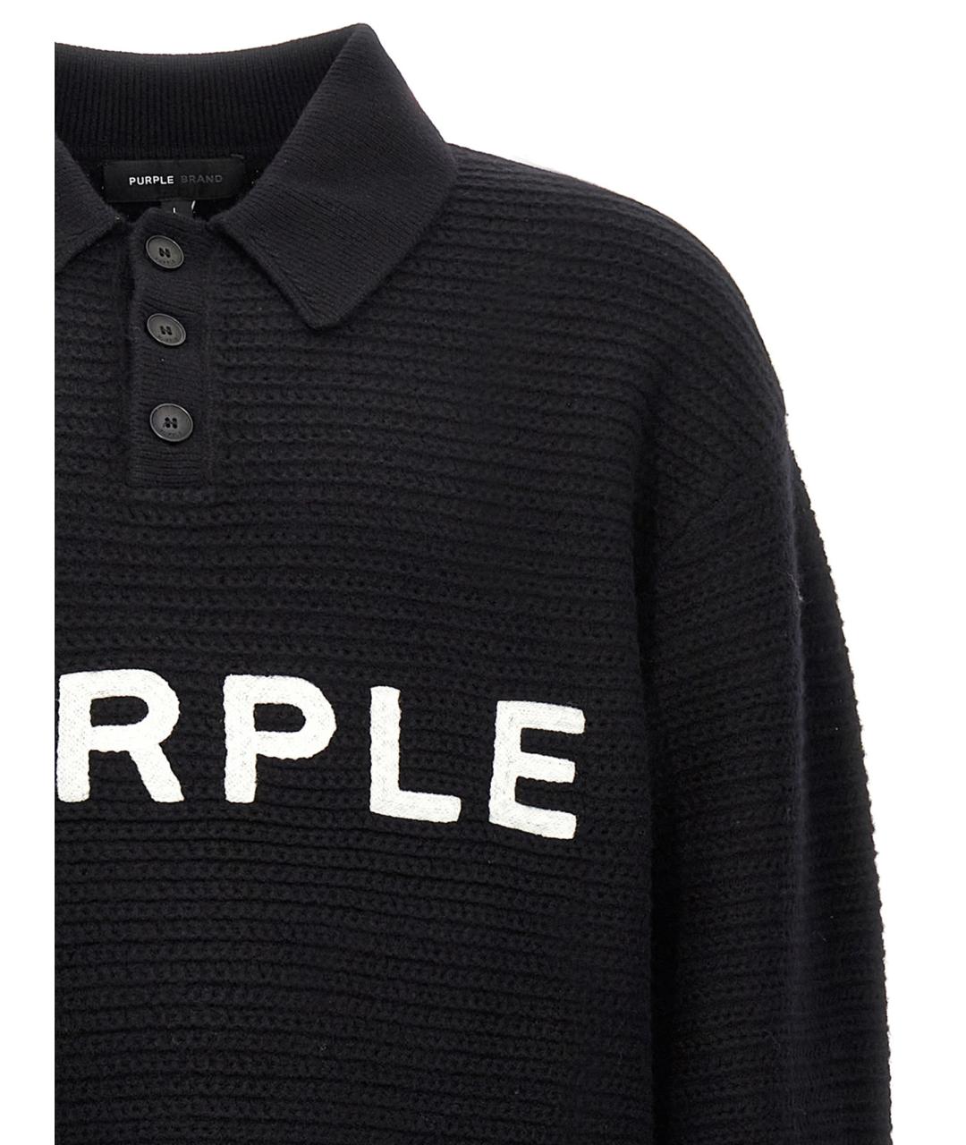 PURPLE Черный шерстяной джемпер / свитер, фото 3