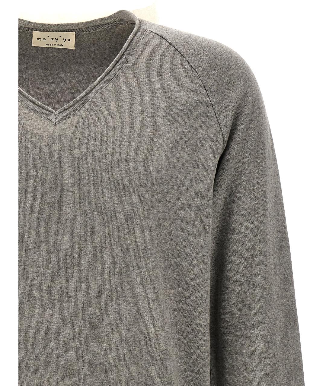 MA'RY'YA Серый хлопковый джемпер / свитер, фото 3