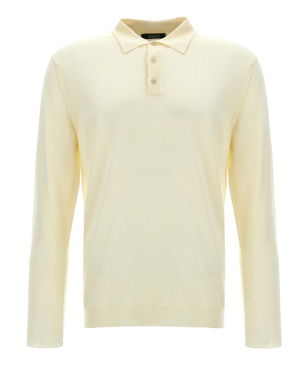 ZANONE Белое поло с длинным рукавом, фото 1