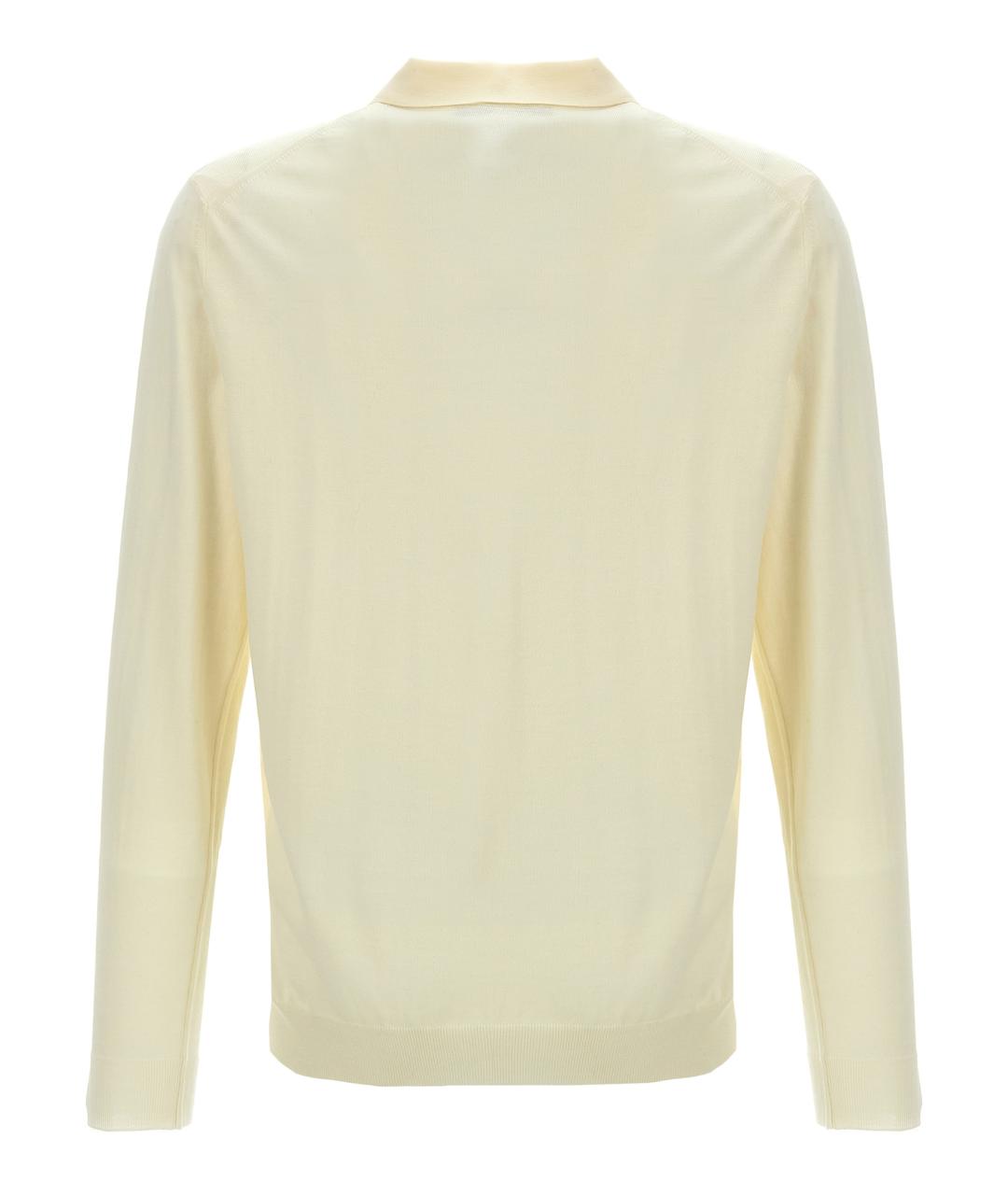 ZANONE Белое поло с длинным рукавом, фото 2