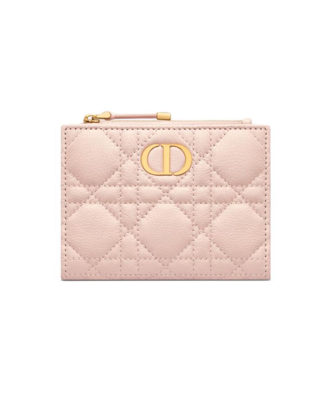 CHRISTIAN DIOR Розовый кожаный кошелек, фото 1