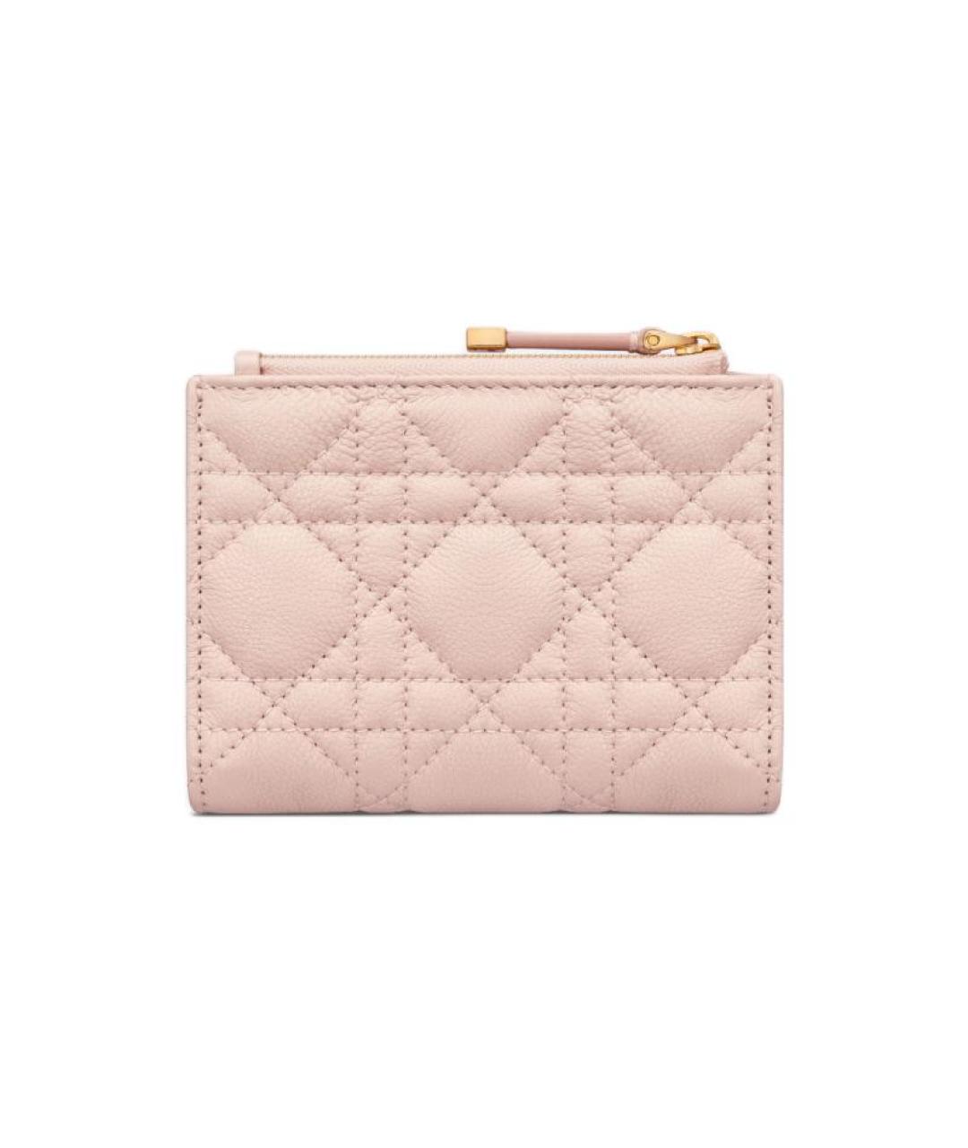 CHRISTIAN DIOR Розовый кожаный кошелек, фото 3