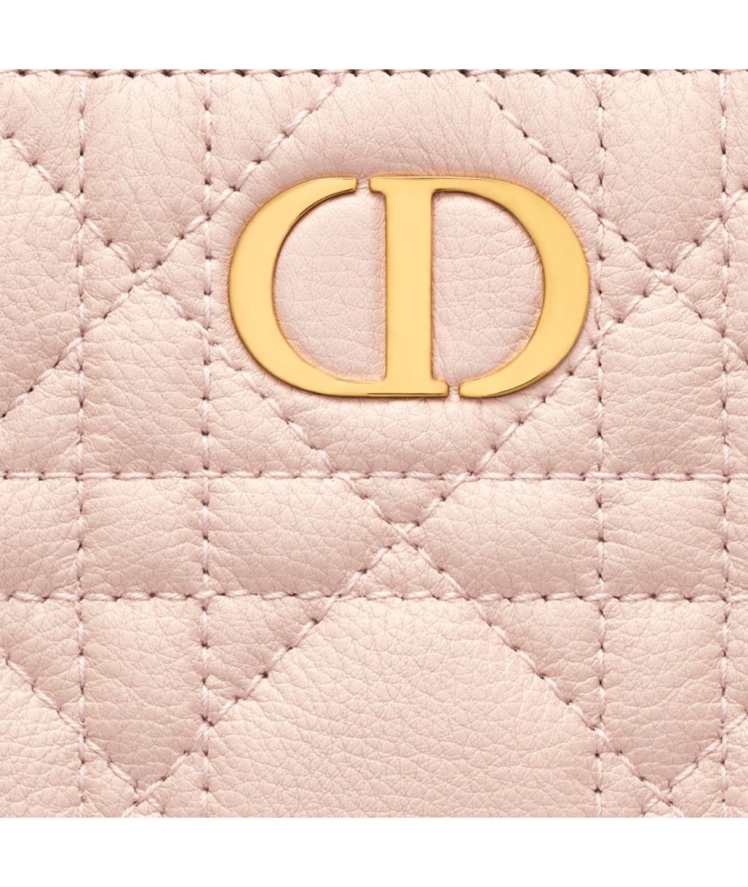 CHRISTIAN DIOR Розовый кожаный кошелек, фото 6