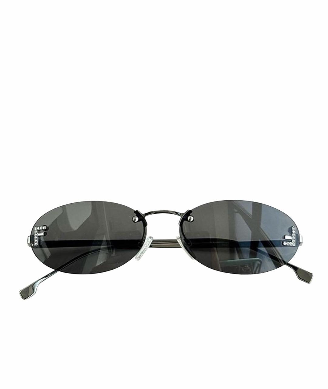 FENDI Антрацитовые солнцезащитные очки, фото 1