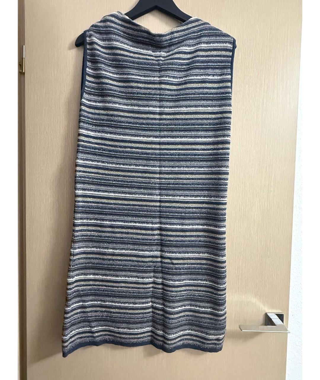 WEEKEND MAX MARA Мульти хлопковое повседневное платье, фото 7