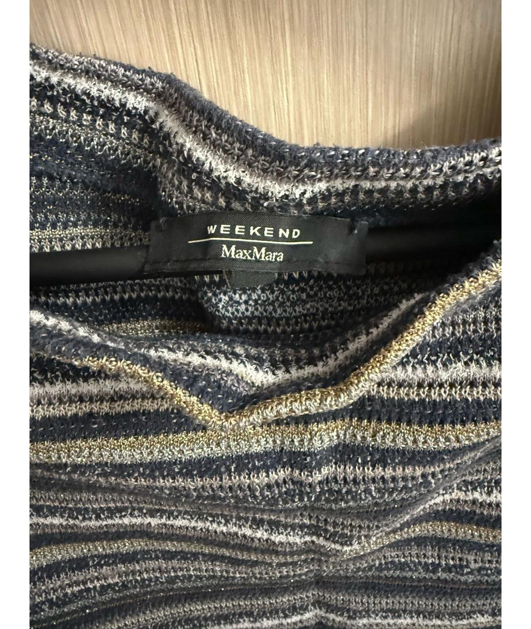 WEEKEND MAX MARA Мульти хлопковое повседневное платье, фото 3