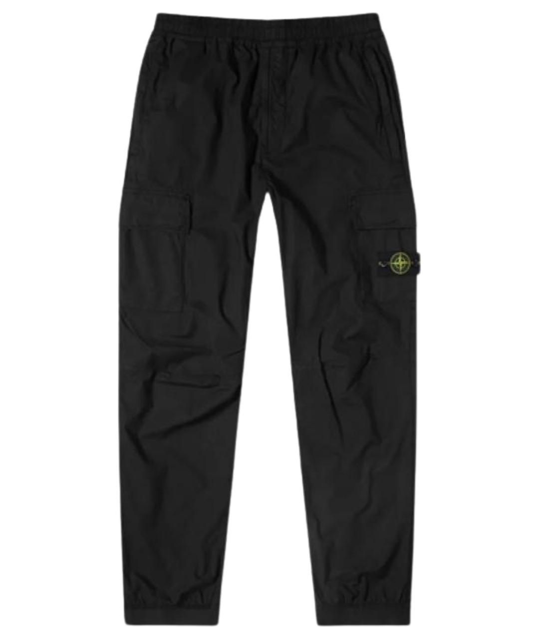 STONE ISLAND Черные повседневные брюки, фото 1
