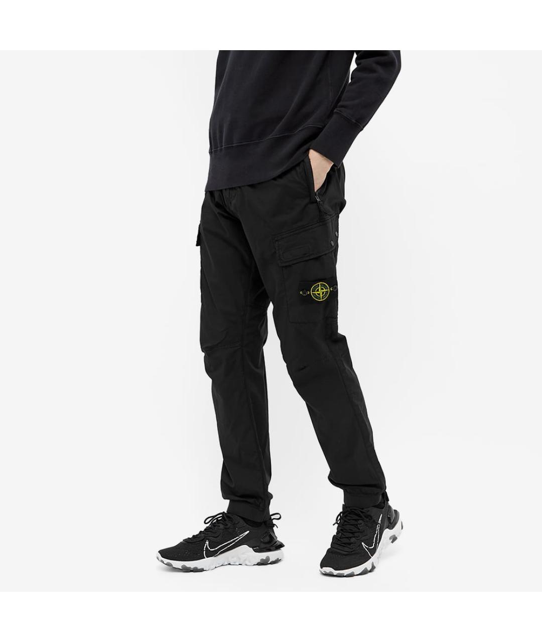 STONE ISLAND Черные повседневные брюки, фото 3