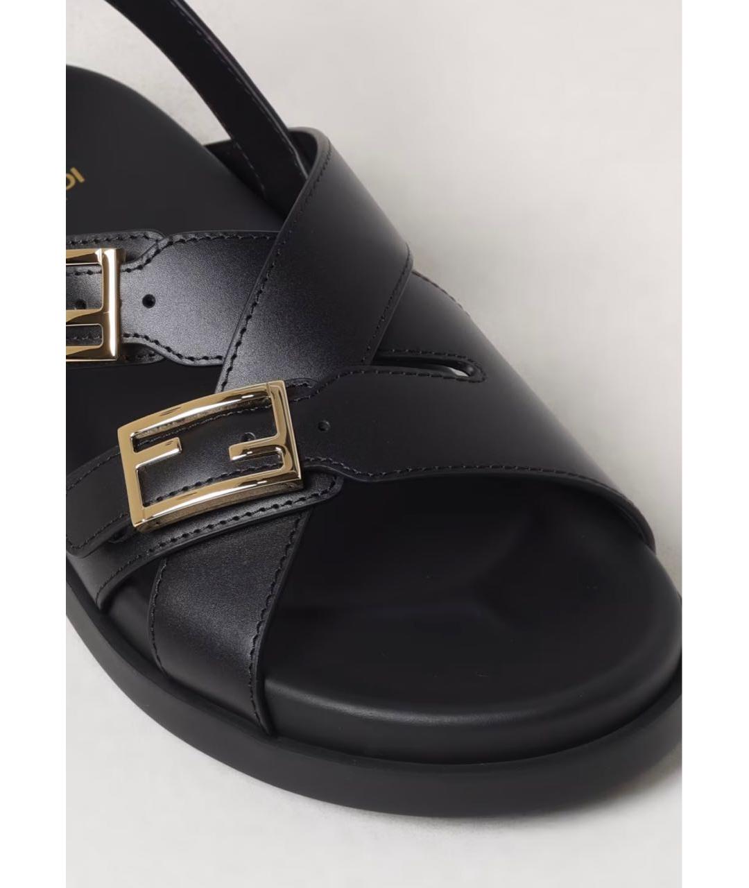 FENDI Черные сандалии, фото 4