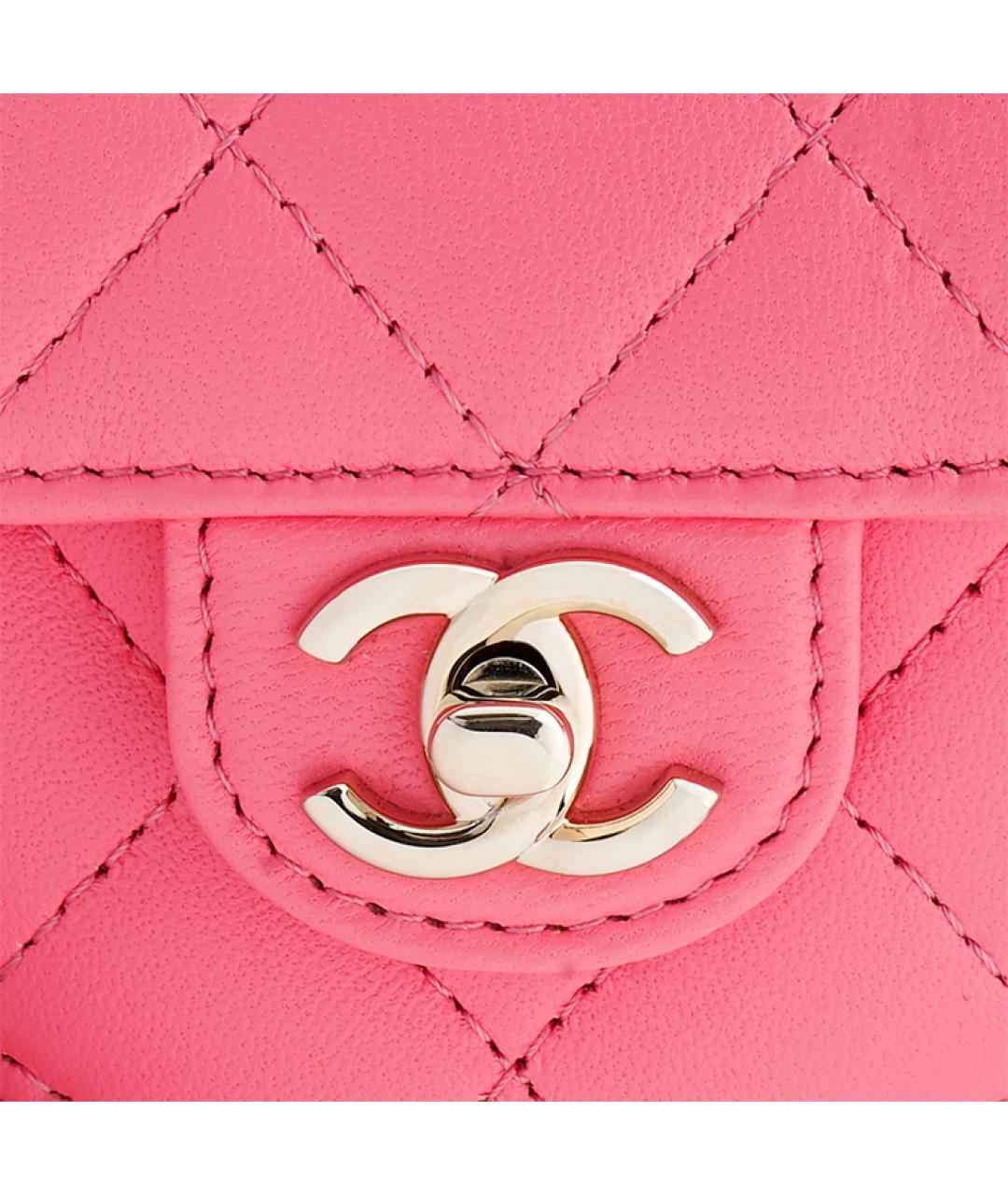 CHANEL Розовая кожаная поясная сумка, фото 5