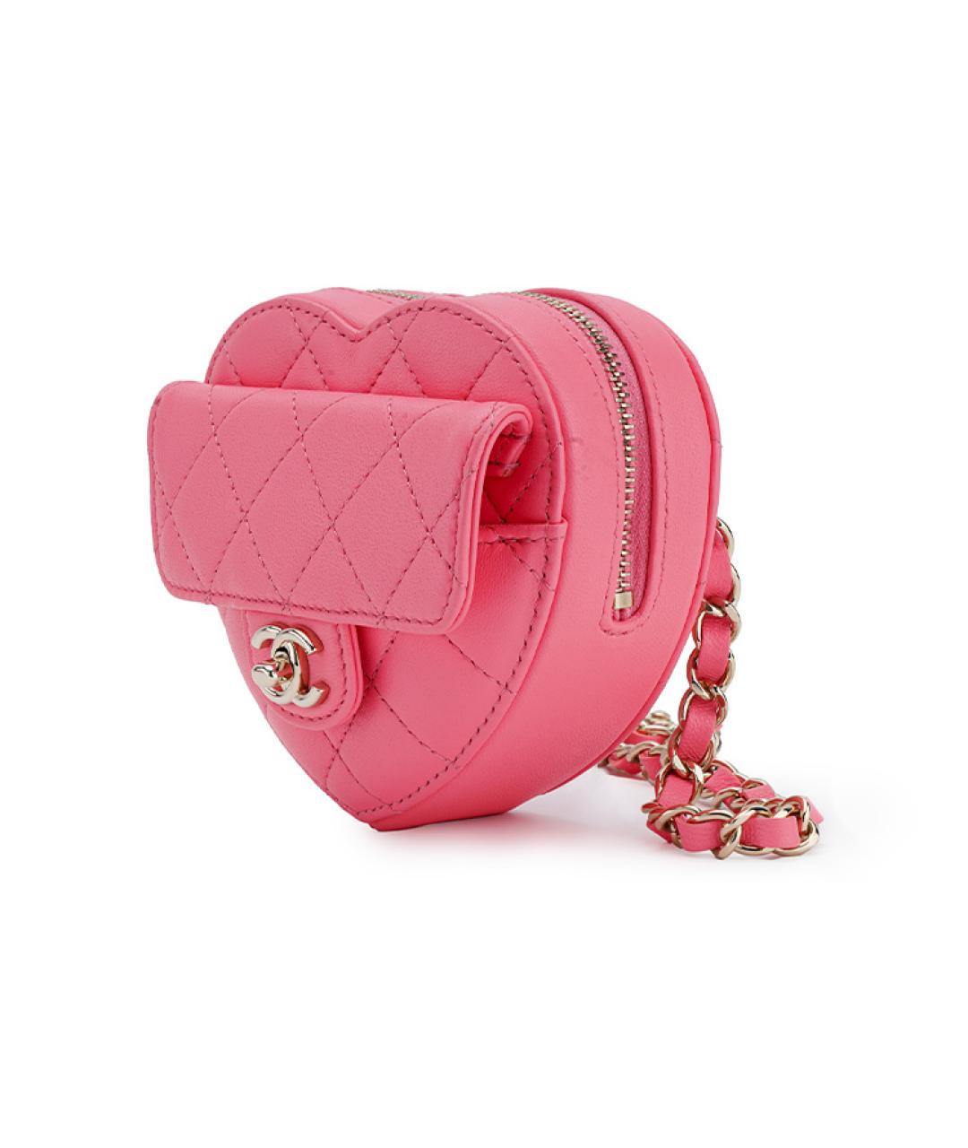 CHANEL Розовая кожаная поясная сумка, фото 3
