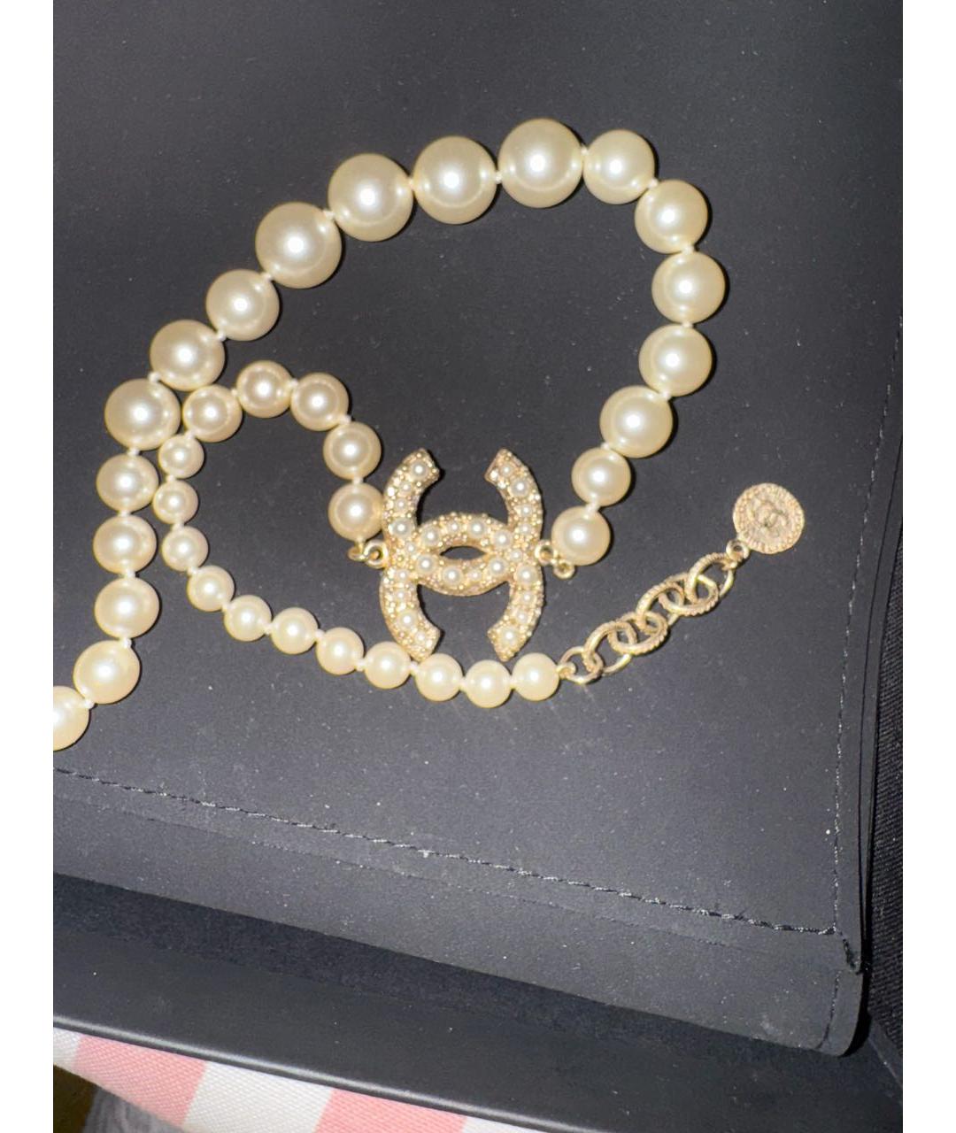 CHANEL Золотое жемчужное колье, фото 2